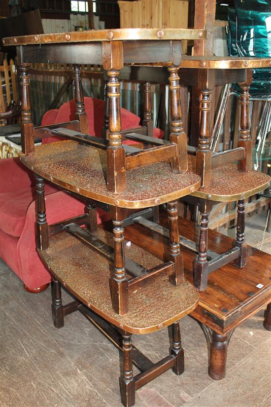 5 copper topped tables